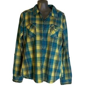 L.E.I Plaid Button Down Women’s Juniors Long Sleeve Shirt • Used • Size: XL​